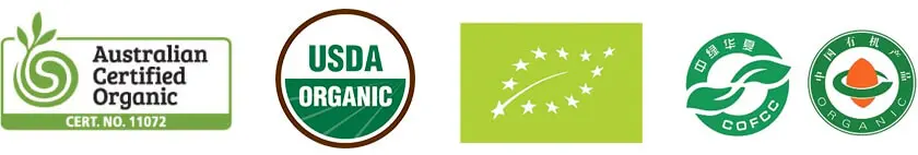 Pure Vision Wines Organic Certification Logos